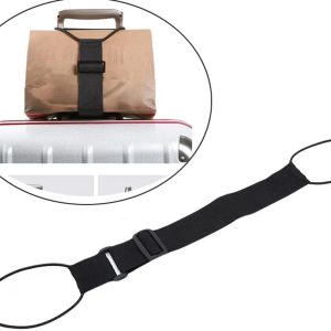 2 Pack Luggage Straps for Add a Bag Bungees Lightweight Easy Elastic Wrap Belts for Attaching Extra Bags Purse to Suitcase Handle Handbag Backpack Spinner Carryon Travel Airport